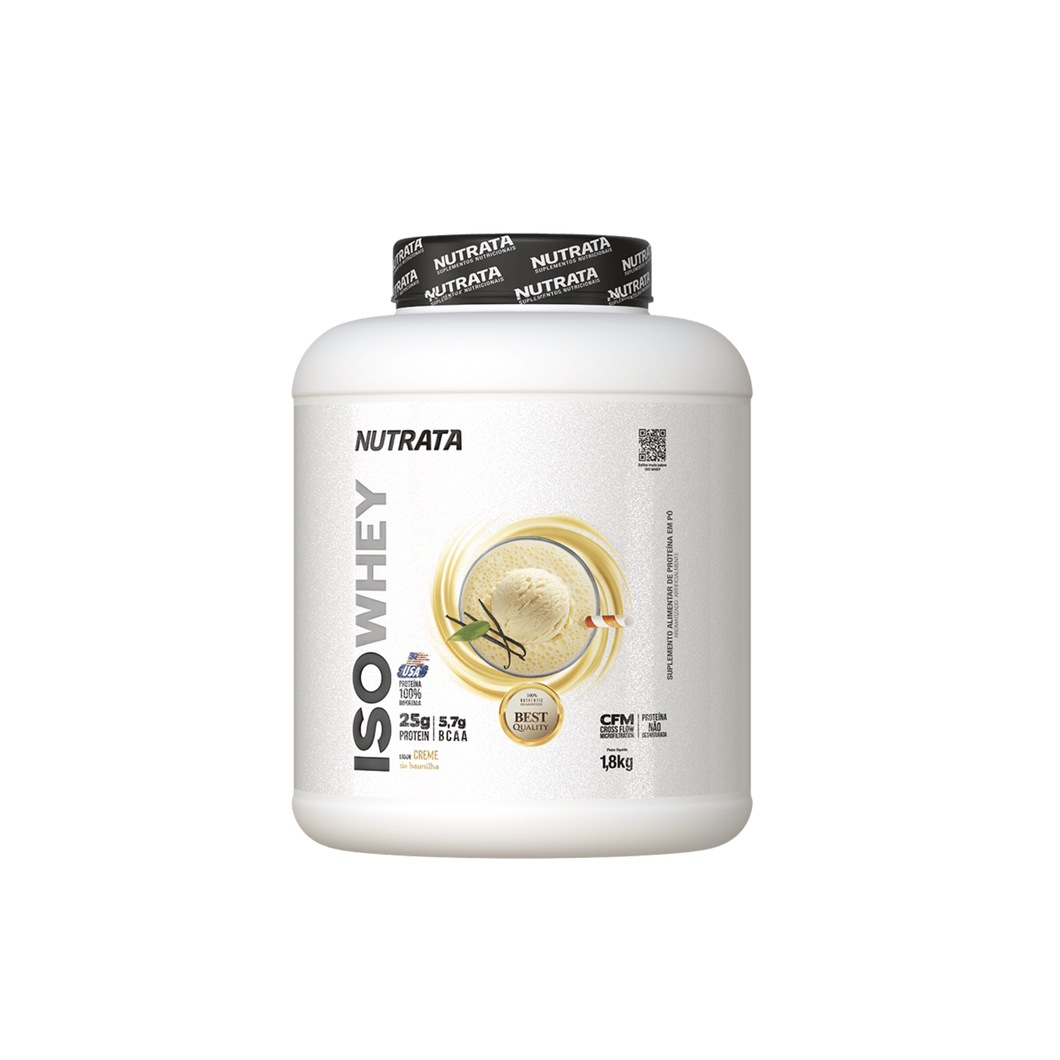 Iso Whey Nutrata 1,8kg  whey protein 100% isolado - Body Suplementos