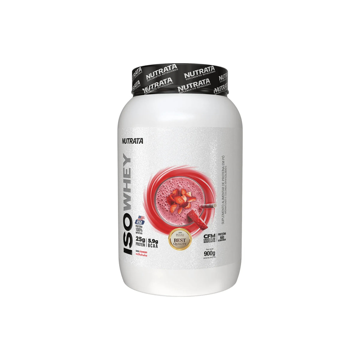 Iso Whey Nutrata 900g  whey protein 100% isolado - Body Suplementos