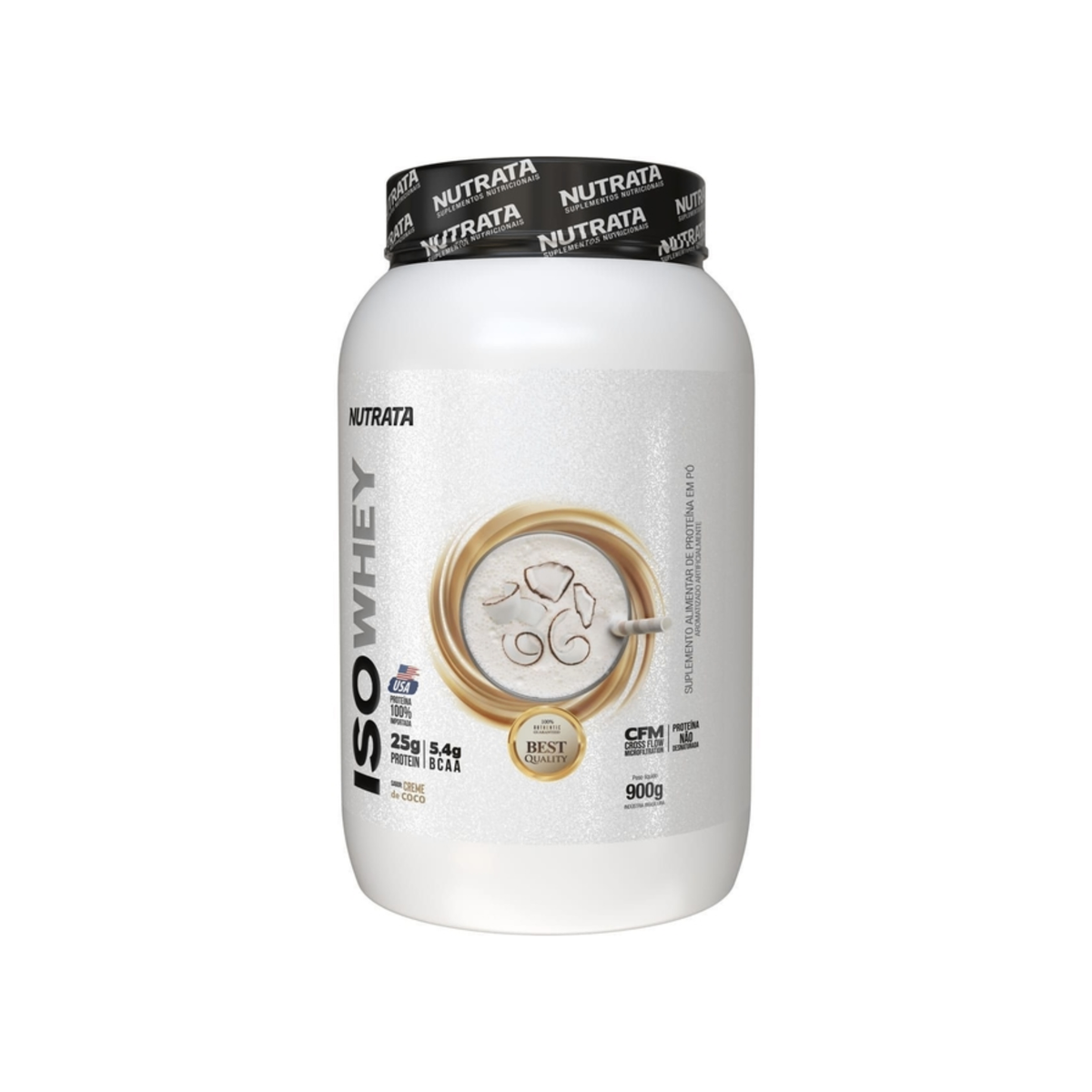 Iso Whey Nutrata 900g  whey protein 100% isolado - Body Suplementos