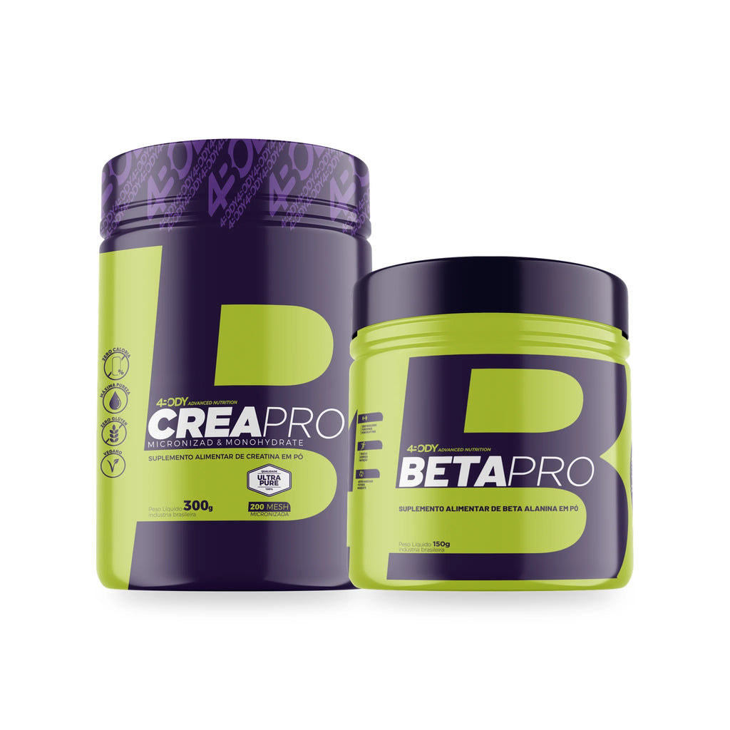 Kit 4Body com creatina Crea Pro 300g e beta-alanina Beta Pro 150g