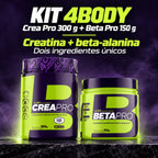 Kit 4Body com creatina Crea Pro 300g e beta-alanina Beta Pro 150g