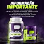 Informações importantes do kit 4Body com Iso4Whey 900g e Crea Pro 300g: advertências e alérgicos