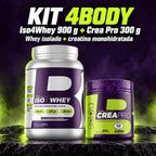 Kit 4Body com whey isolado Iso4Whey 900g e creatina Crea Pro 300g