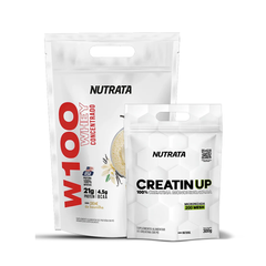 Kit Whey w100% Nutrata 900g + Creatina pura 300g nutrata