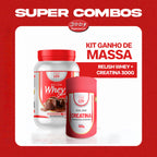 Kit ganho de Massa: Relish Whey 900g + creatina 300g 100% pura Corpo Life Corpo Life - imagem 1