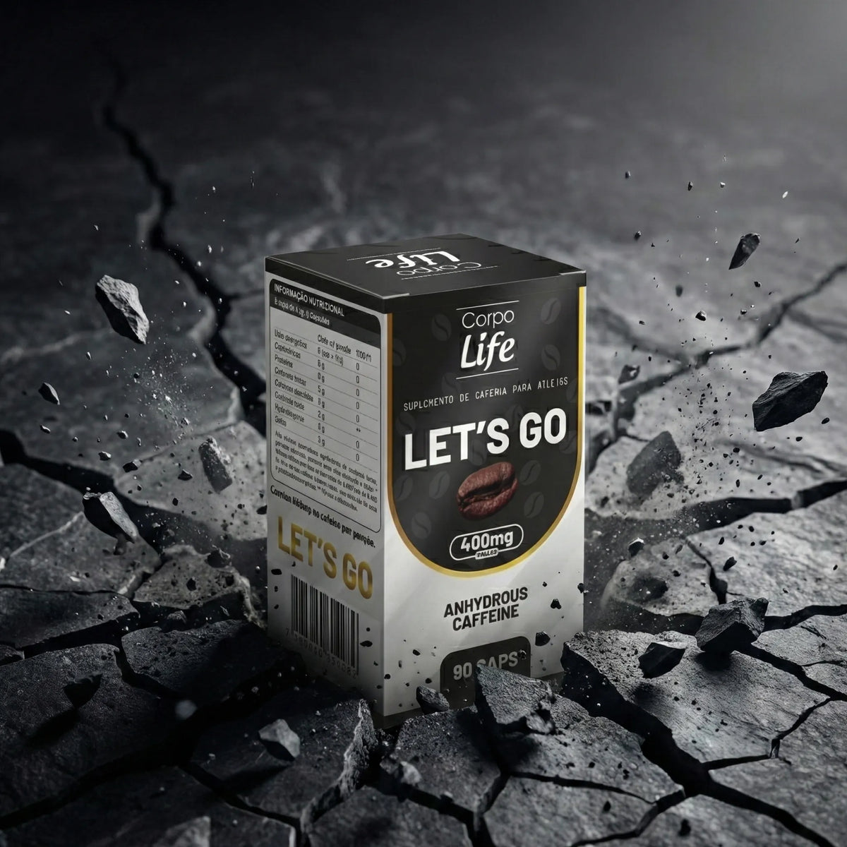 Lets Go - Termogênico Corpo Life - 400 mg Cafeína - 90 cápsulas Corpo Life - imagem 2