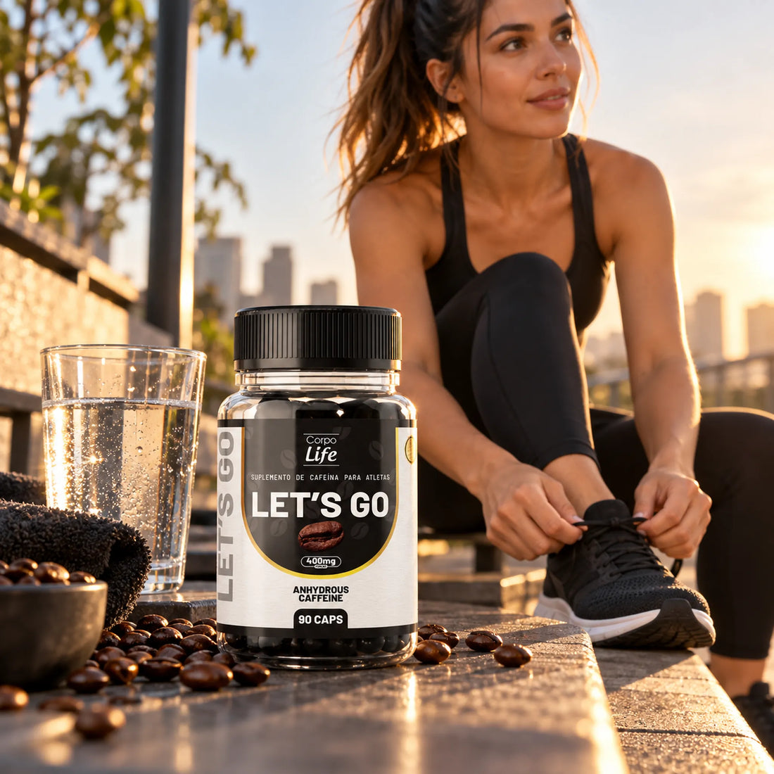 Lets Go - Termogênico Corpo Life - 400 mg Cafeína - 90 cápsulas