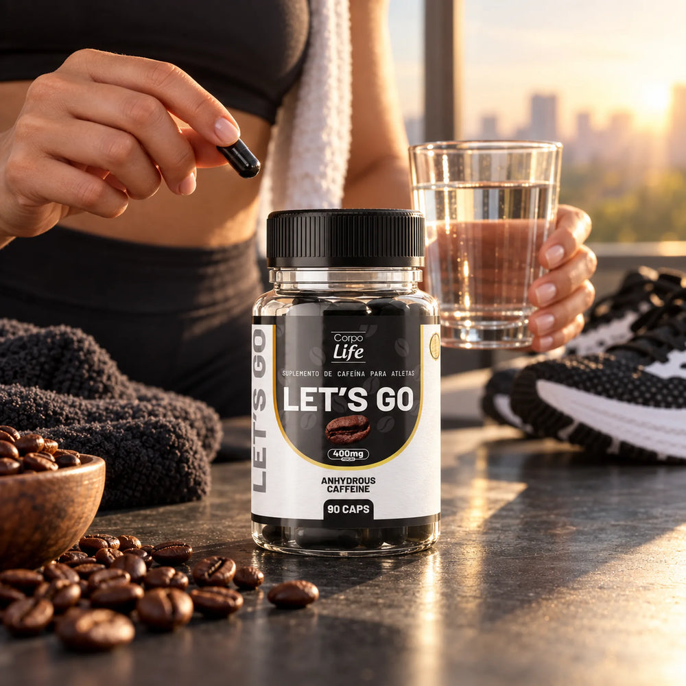 Lets Go - Termogênico Corpo Life - 400 mg Cafeína - 90 cápsulas