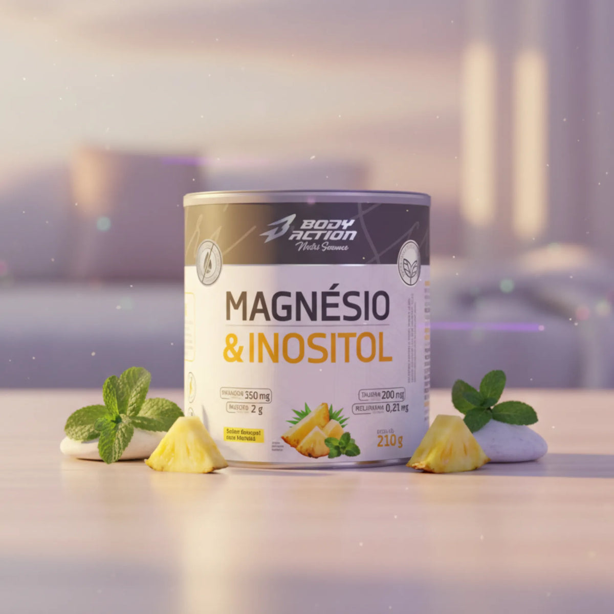Magnésio & Inositol 210g – Relaxamento e Sono Natural - BodyAction, foto 2