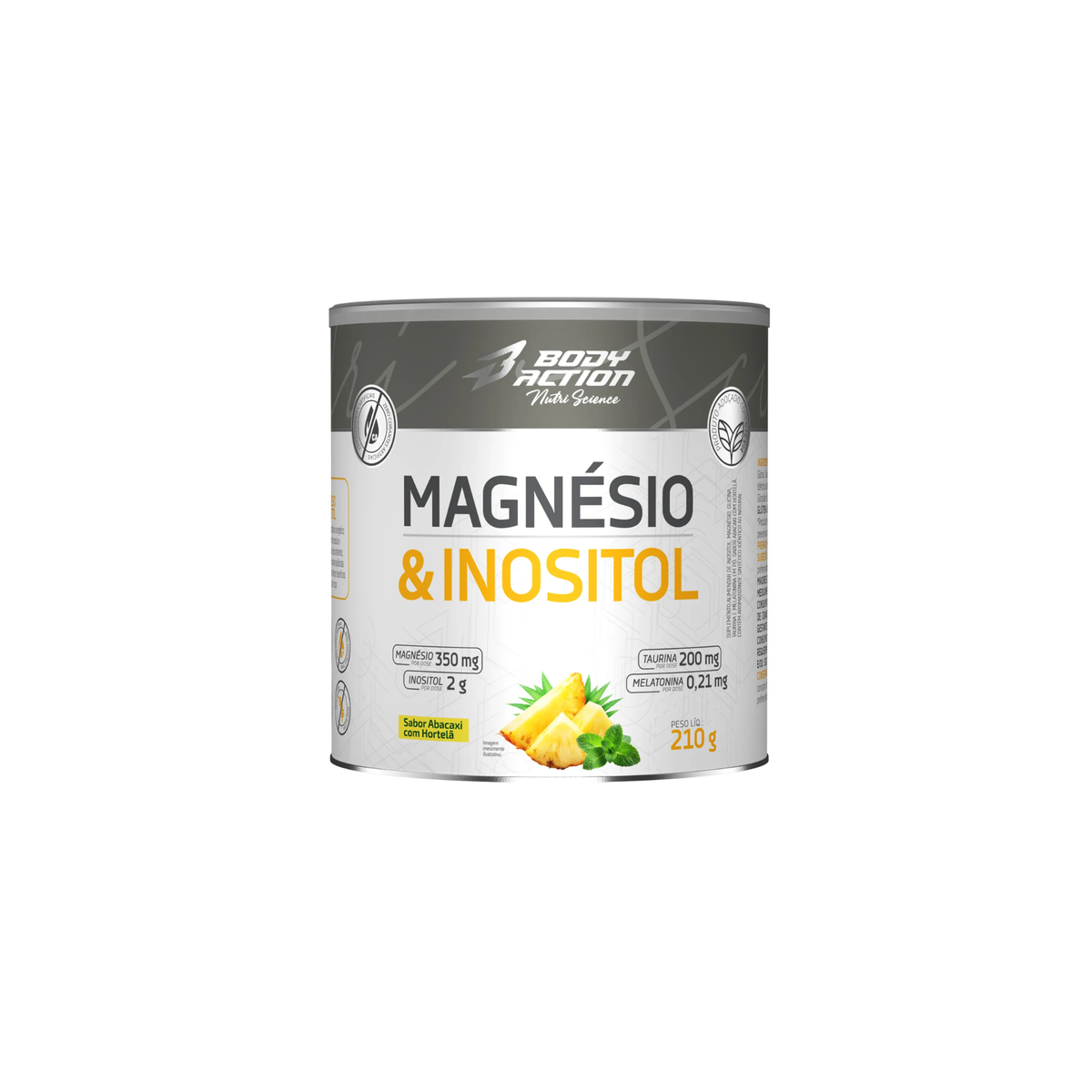 Magnésio & Inositol 210g – Relaxamento e Sono Natural - BodyAction, foto 1