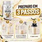 Como preparar o Megga Isolate Corpo Life: 2 scoops em 250ml