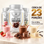 Megga Isolate Corpo Life 900g rende cerca de 23 porções de 40g