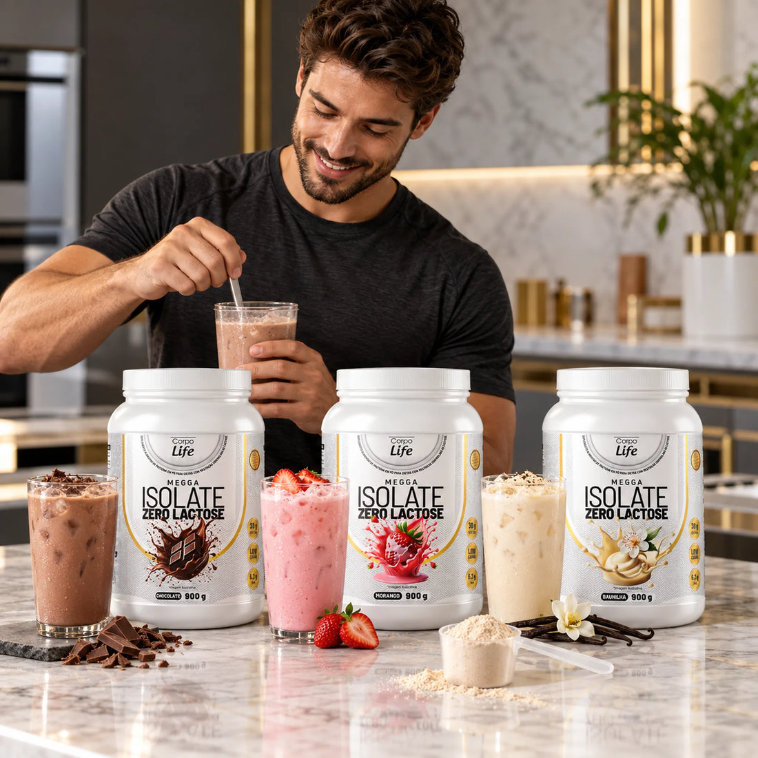 Megga Isolate Zero Lactose 900g Corpo Life Whey Protein Zero Lactose