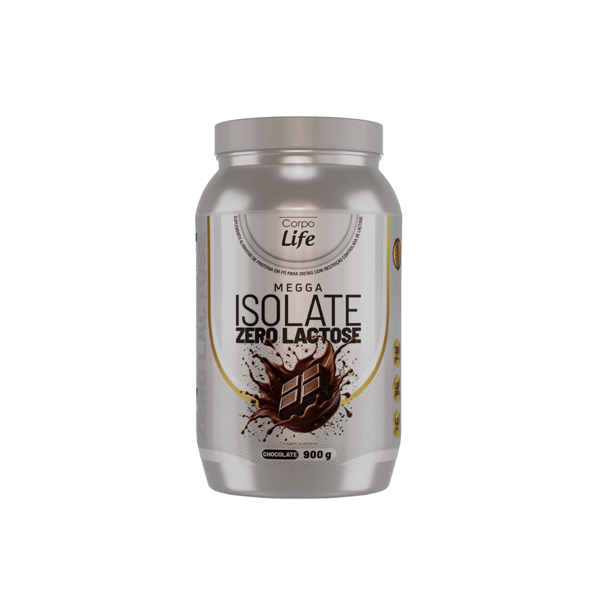 Combo Megga Whey Zero Lactose Corpo life 900g + Creapro 300g 4body