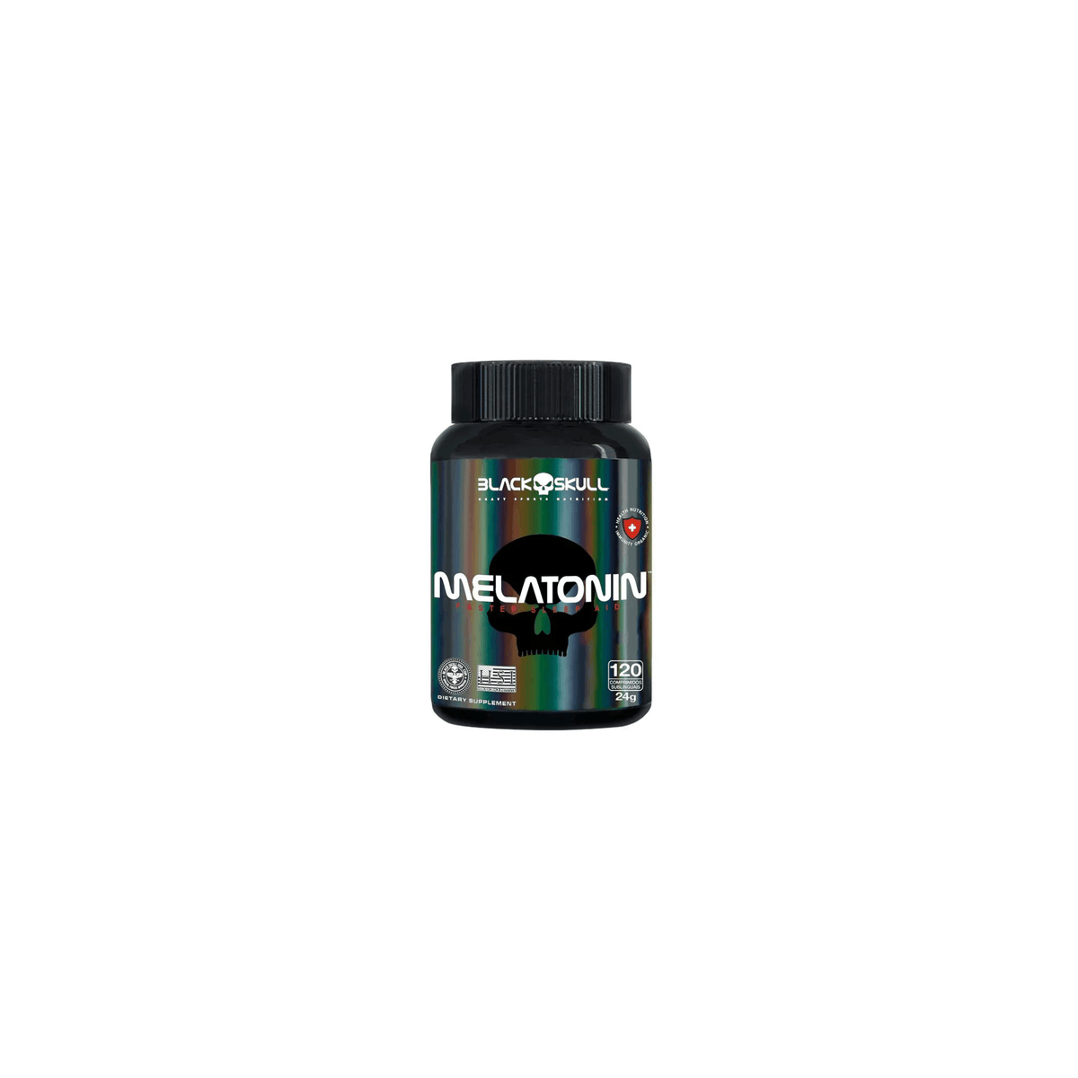 Melatonin - Melatonina sublingual 120 comprimidos Black Skull, foto 1