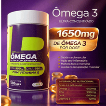 Carregar imagem no visualizador da galeria, Ômega 3 120 cápsulas Ultra concentrado Selo MEG3 4body Nutrition - EPA 990mg DHA 660mg com Vitamina E
