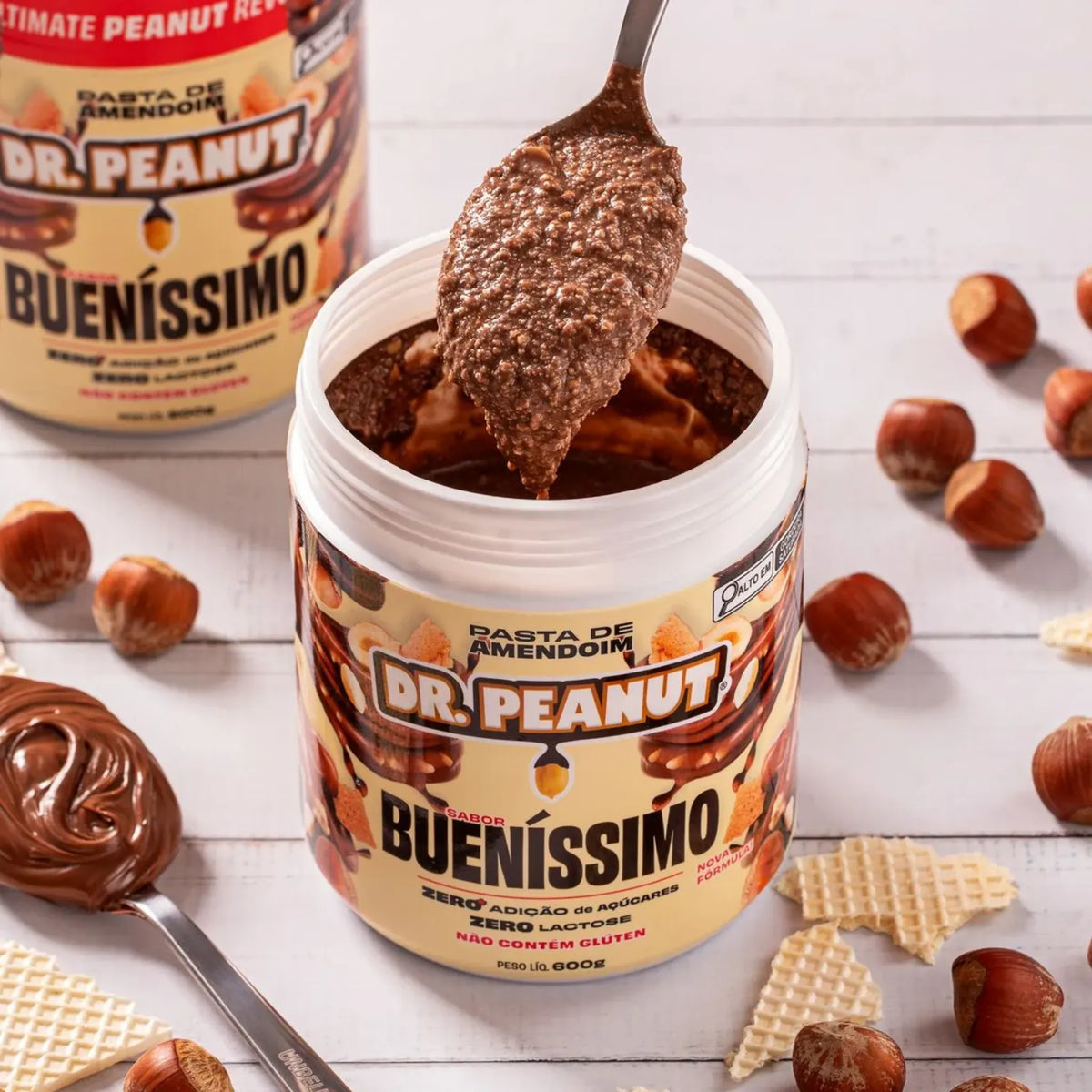 Dr Peanut Power Cream - Pasta De Amendoim com Whey protein 650g, Buenissimo