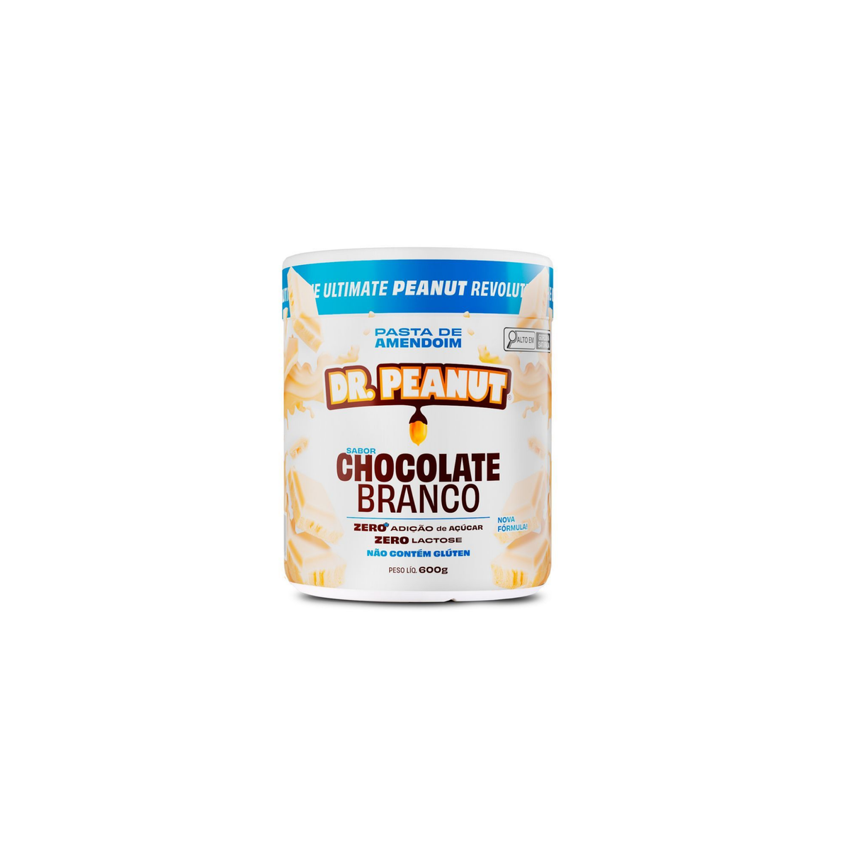 Dr Peanut Power Cream - Pasta De Amendoim com Whey protein 650g, Chocolate Branco