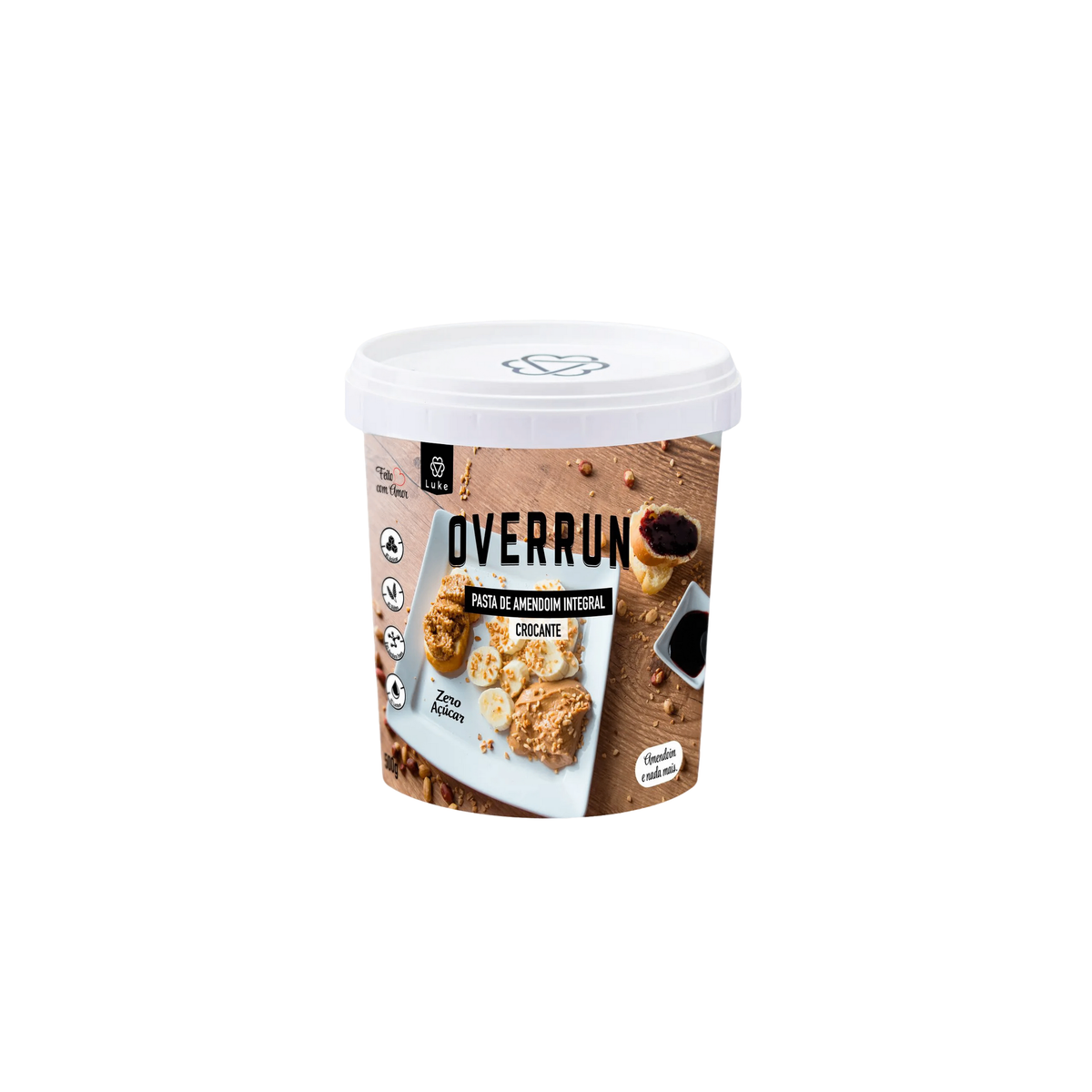 Pasta de amendoim integral 1kg Overrun Crocante - Body Suplementos