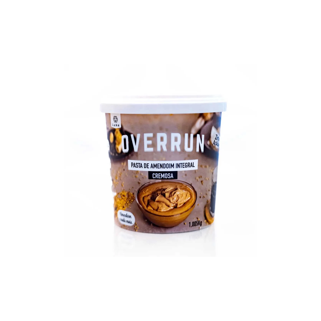 Pasta de amendoim integral 1kg Overrun Cremosa - Body Suplementos