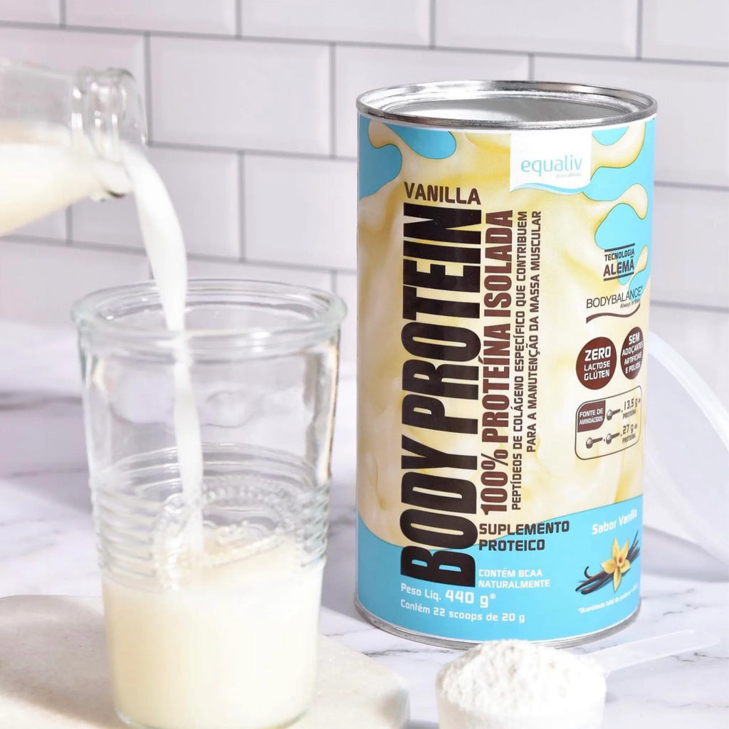 Body Protein Equaliv baunilha 440g - Proteina Zero lactose - Body Suplementos