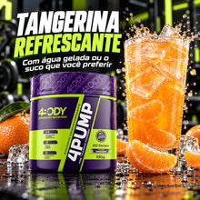 Carregar imagem no visualizador da galeria, Pré-treino 4Pump 100g sabor tangerina preparado com água gelada
