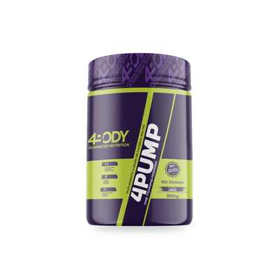 Pré-Treino 4Pump 300g 4Body Nutrition sabor Limão