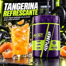 Carregar imagem no visualizador da galeria, Pré-treino 4Pump 300g sabor tangerina preparado com água gelada
