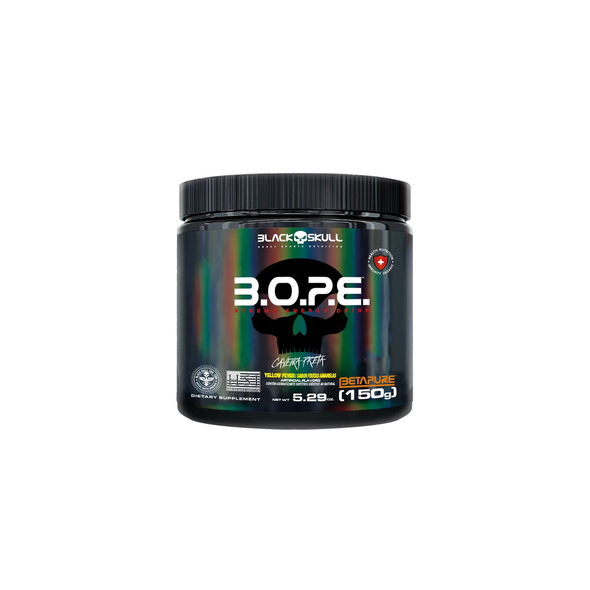 B.O.P.E. Black Skull Caveira Preta 150g, Frutas Vermelhas