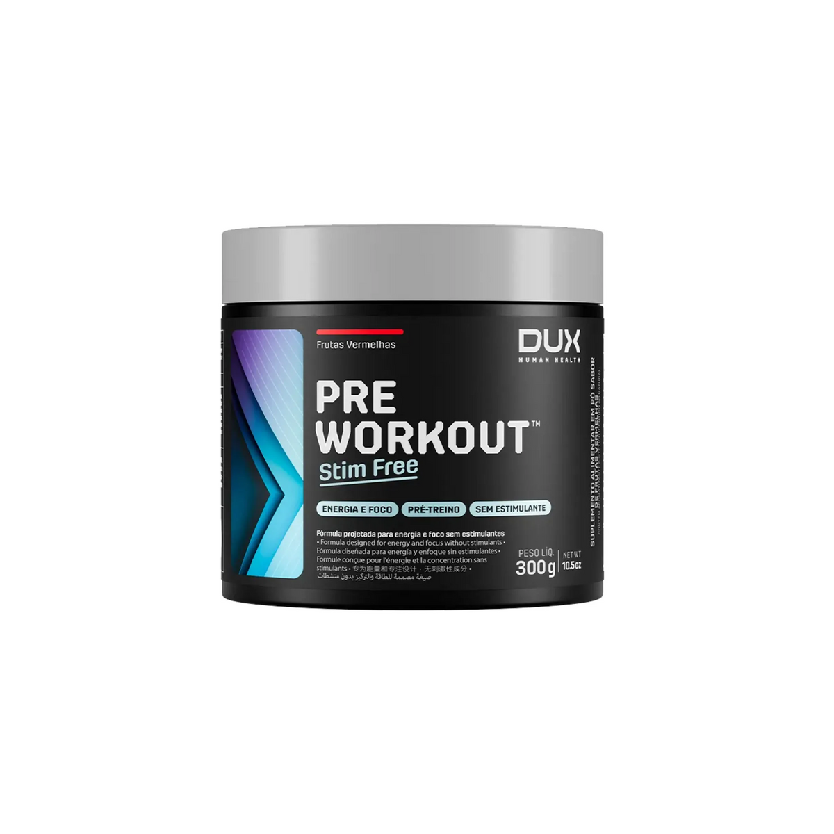 Pre Workout Dux 300g Stim Free - Pre treino sem cafeina, Maçã Verde