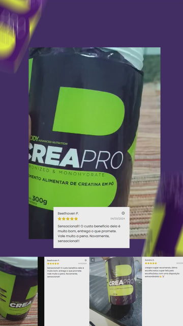 Creatina Monohidratada Creapro 300g - Micronizada 200 Mesh Ultra Pure - 4Body Nutrition