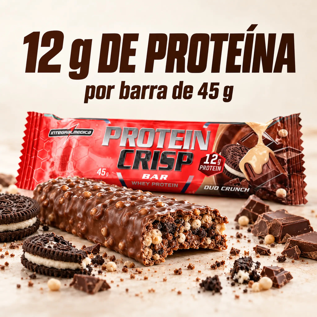 Protein Crisp Bar Integralmédica 45g com 12g de proteína por barra