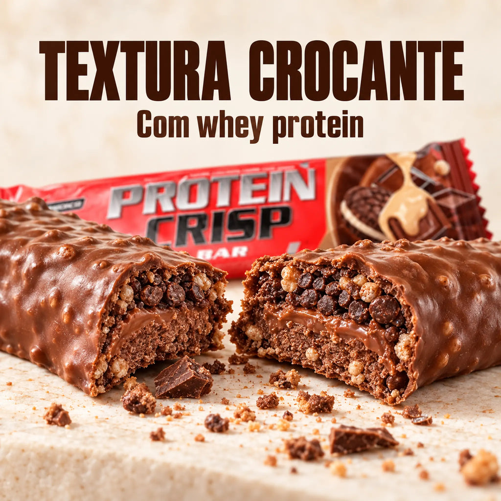 Protein Crisp Bar Integralmédica 45g com whey protein e textura crocante