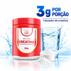 Relish Creatina Corpo Life 300g com 3g de creatina por porção