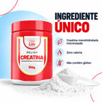 Relish Creatina Corpo Life 300g com ingrediente único e zero caloria