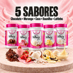 Relish Whey Feminina Corpo Life 900g nos sabores chocolate, morango, coco, baunilha e leitinho