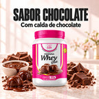 Relish Whey Feminina Corpo Life 900g sabor chocolate