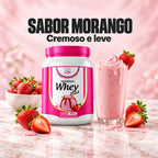 Relish Whey Feminina Corpo Life 900g sabor morango