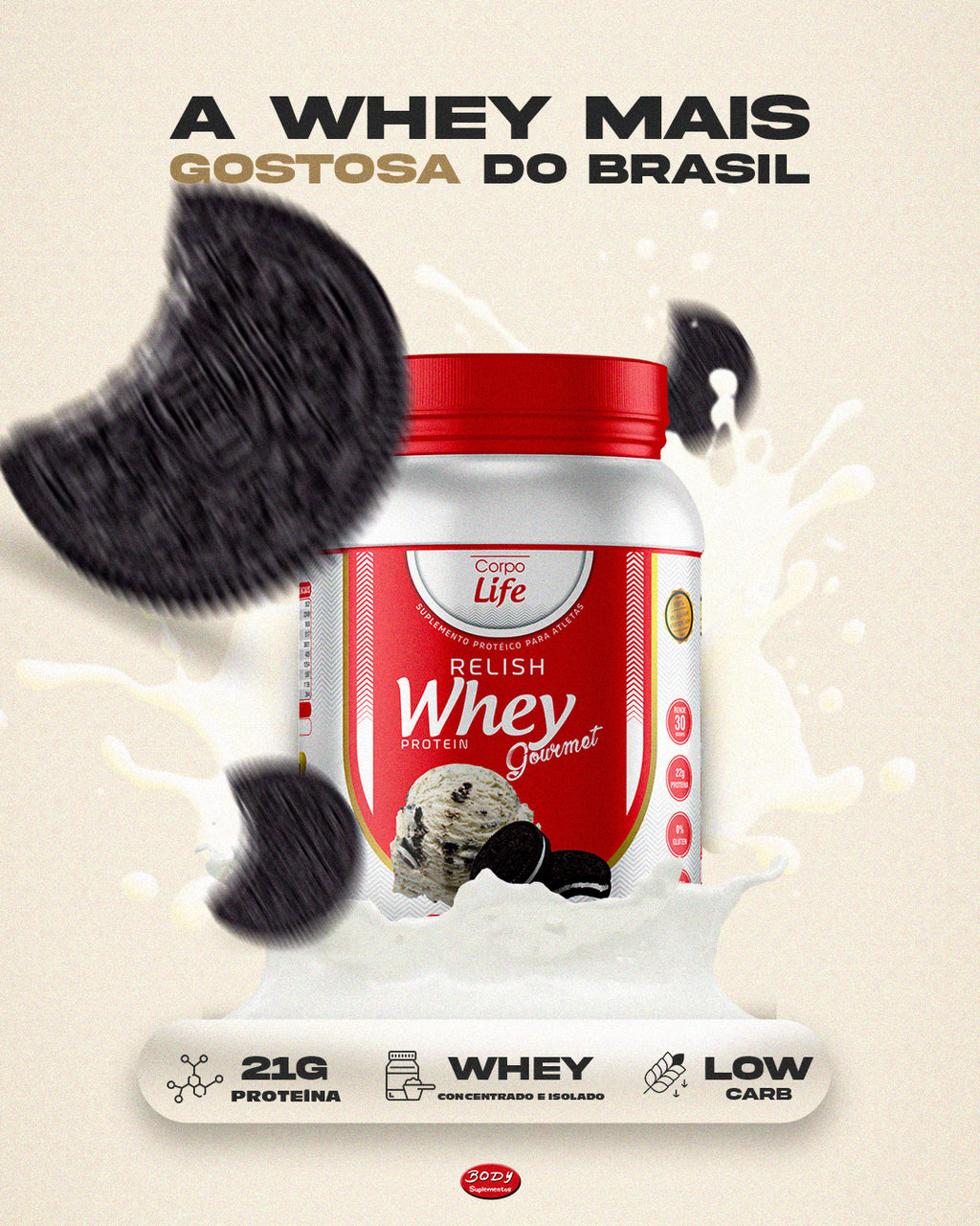 Combo Ganho de Massa: Relish + Creatina Creapro 300g Corpo Life - imagem 4