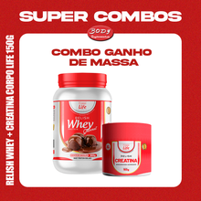 Carregar imagem no visualizador da galeria, Kit ganho de Massa: Relish Whey 900g + creatina 150g 100% pura Corpo Life
