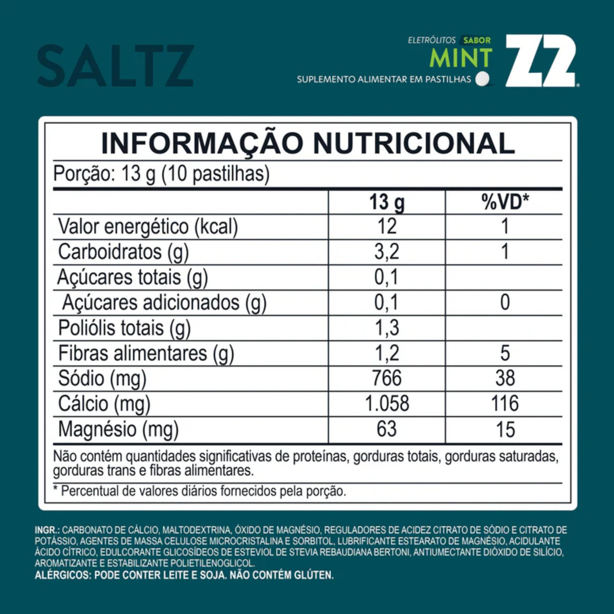 Saltz Pastilha Z2 Mint - 10 pastilhas, foto 3