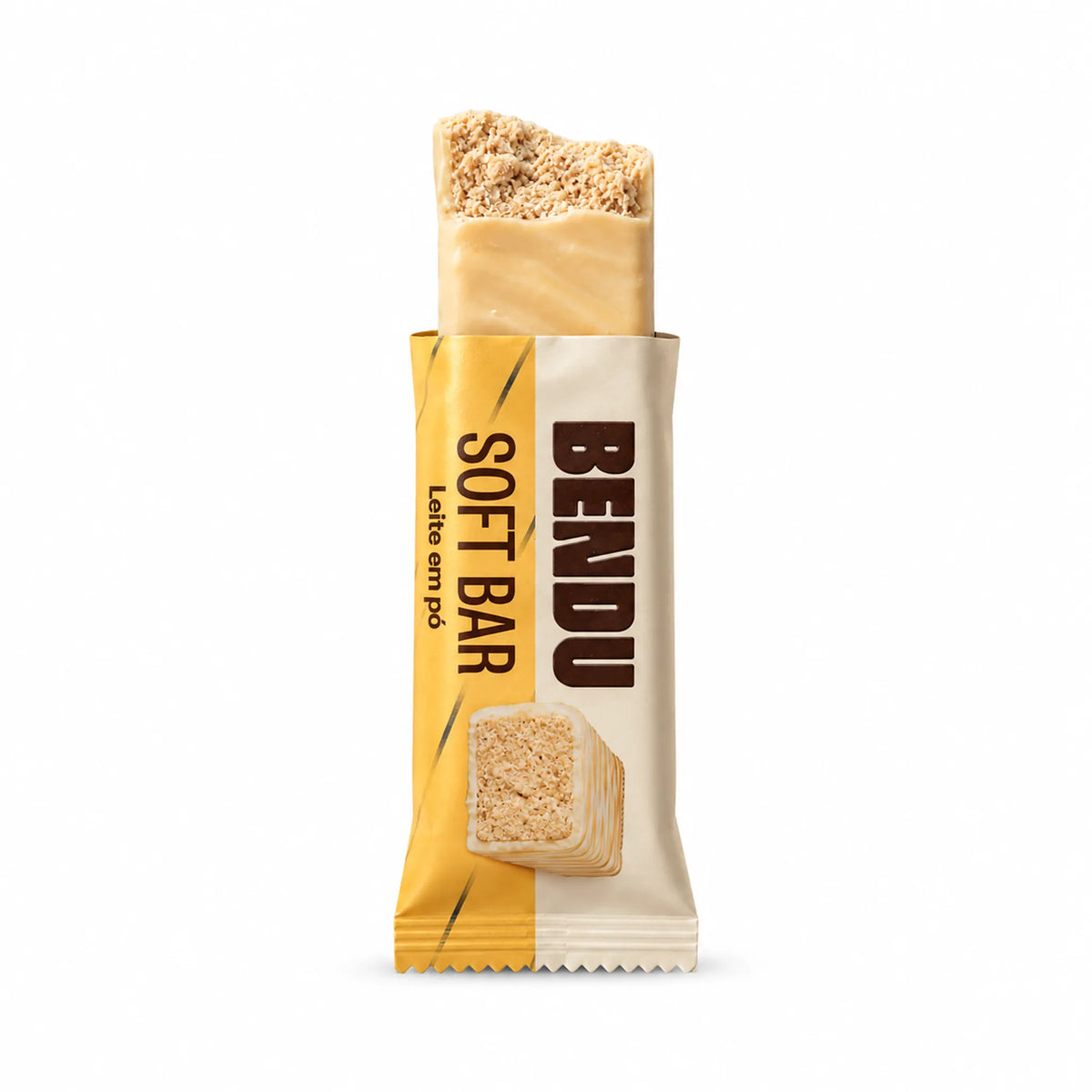 Barra de proteína Soft Bar Bendu 45g sabor leite em pó
