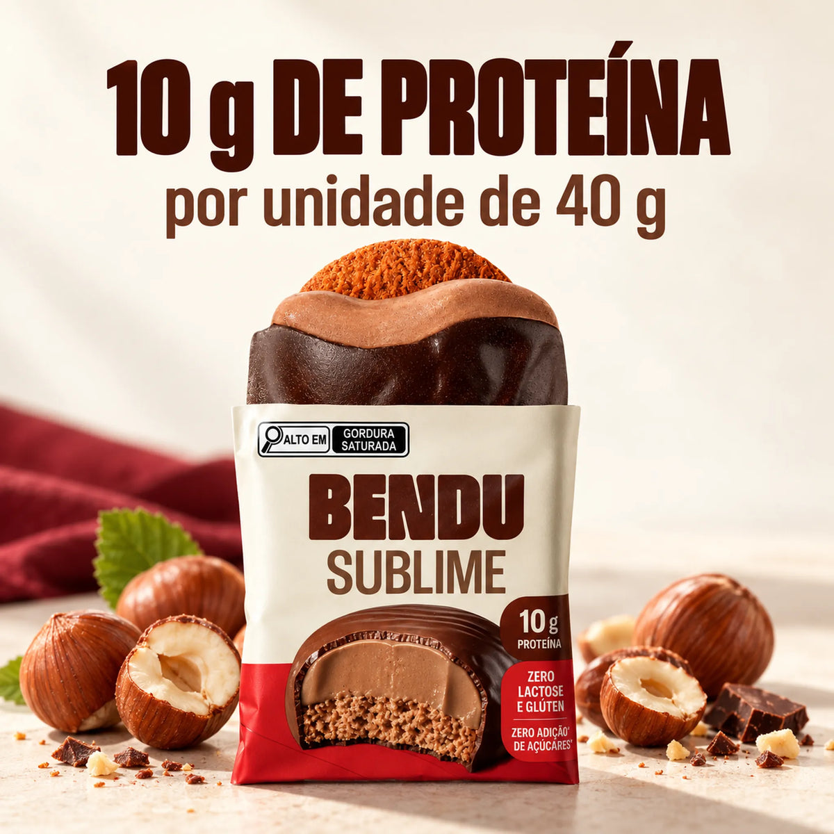 Sublime Bendu 40g com 10g de proteína por unidade