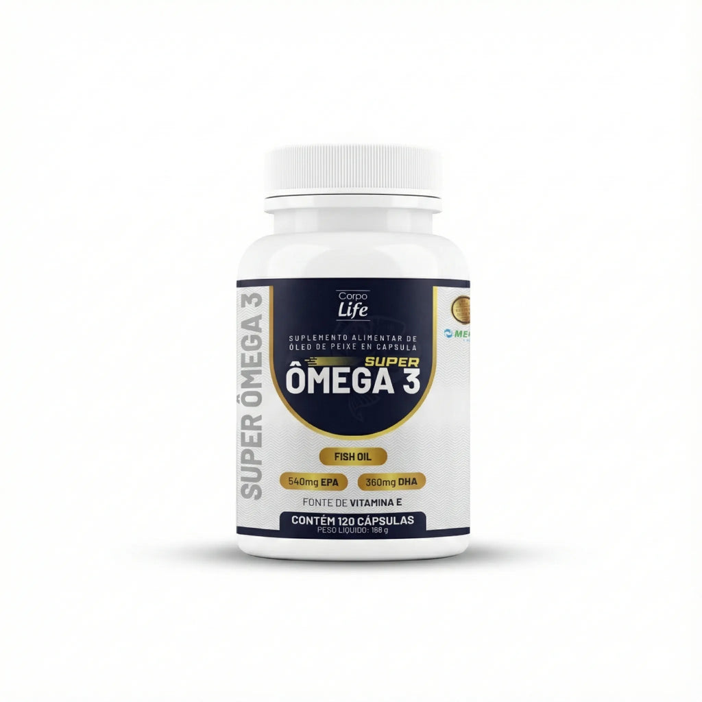Super Ômega 3 Corpo Life 120 cápsulas Fish Oil 540 mg EPA 360 mg DHA com Vitamina E Corpo Life - imagem 1