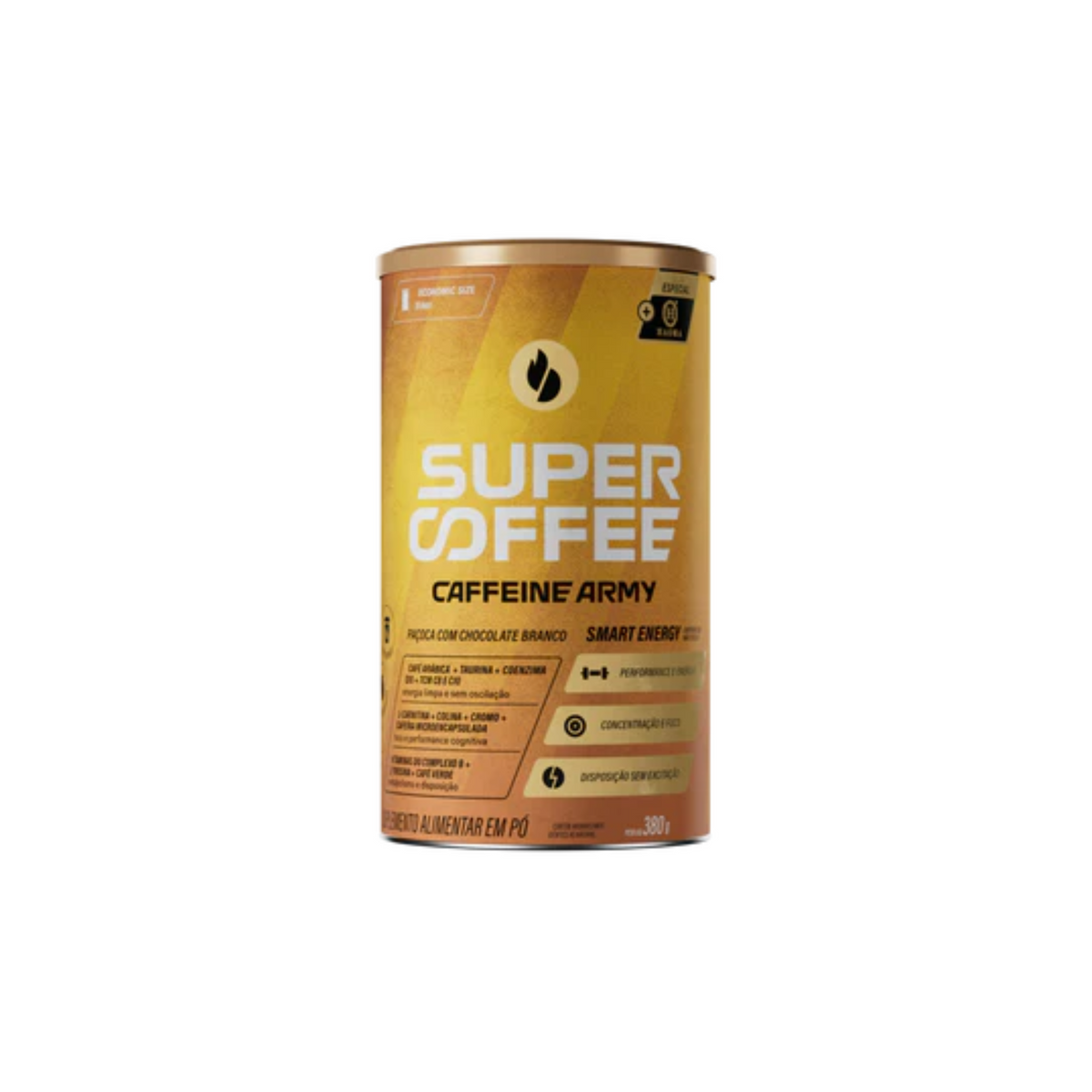 Super Coffe Economic Size 380g - Caffeine Army, Chocolate Branco com Paçoca
