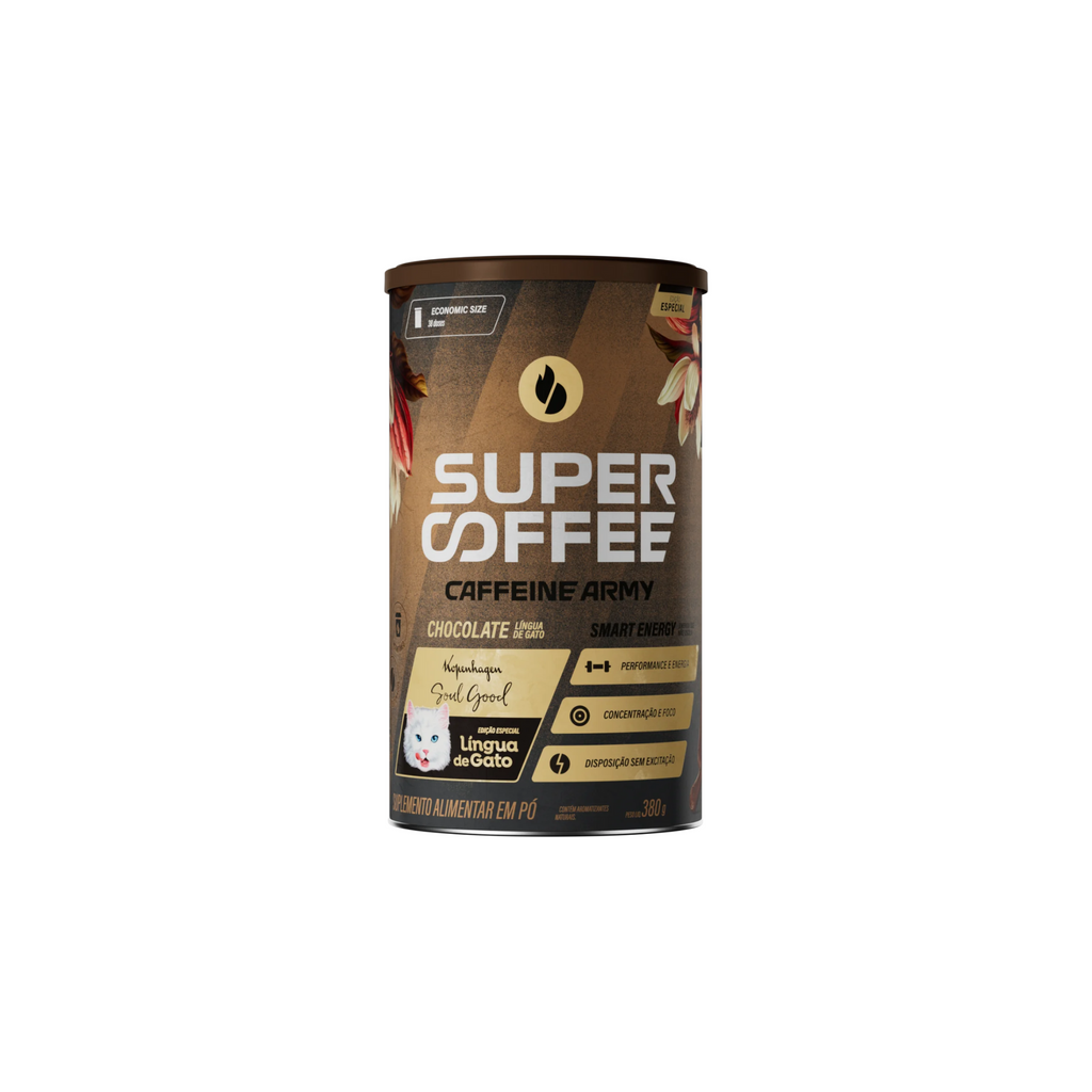 Super Coffe Economic Size 380g - Caffeine Army, Chocolate linga de gato
