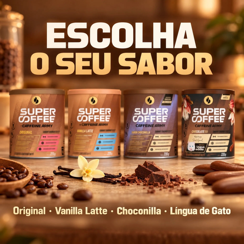 Sabores do Supercoffee 3.0 220g Caffeine Army, parte 1