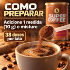 Como preparar o Supercoffee 3.0 380g Caffeine Army: 10 g em 100 ml de água quente