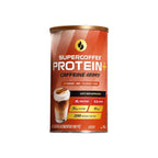 Supercoffee Protein+ Iced Cappuccino 465g Caffeine Army, lata sobre fundo branco