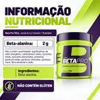 Tabela nutricional e ingredientes da beta-alanina Beta Pro 150 g 4Body